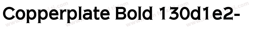 Copperplate Bold 130d1e2字体转换